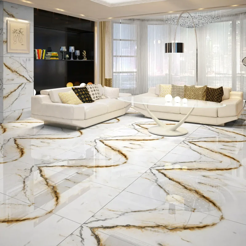 ATS131 Marble Tile in Porcelain
