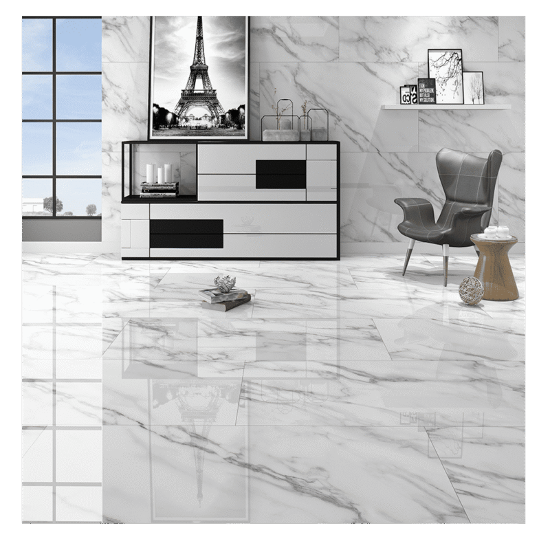CARRARA WHITE Marble Look Tiles