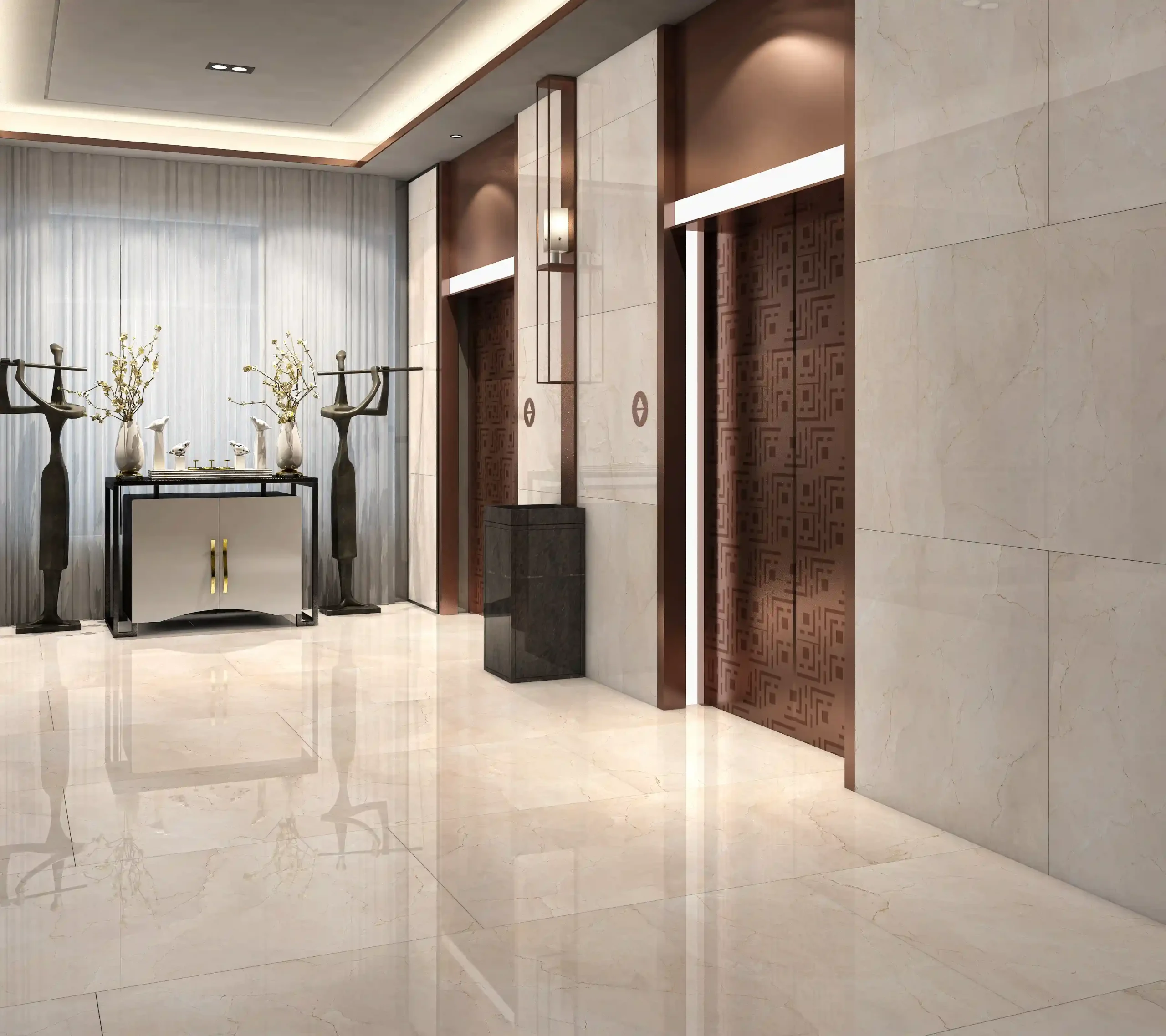 Marfil Beige Marble Floor Design Tiles