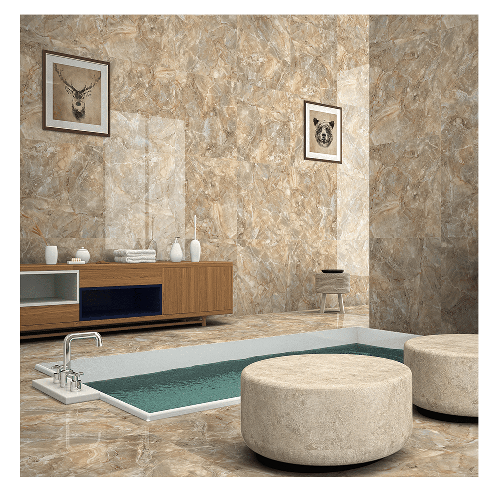 SILK ANTALYA Dark Beige Marble Look Tile