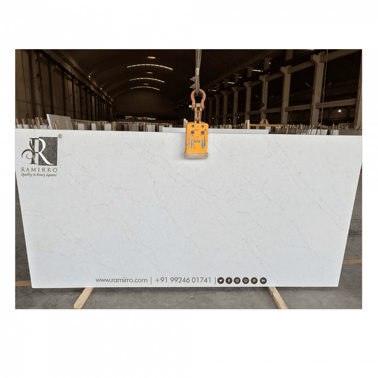 Belgian White Quartz slab 20mm and 30mm Thickness