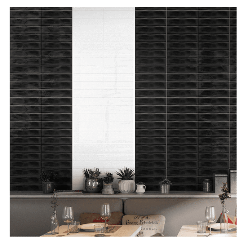 BLACK OSSIDO GLOSSY SERIES Subway Tiles