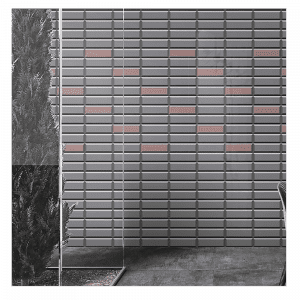 DARK GREY 100X300 DIAMOND GLOSSY SERIES Subway Tiles