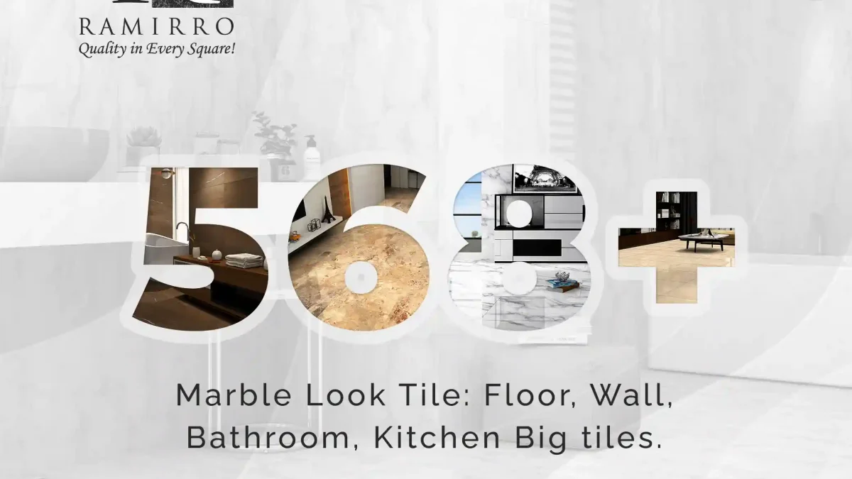 Marble look tiles