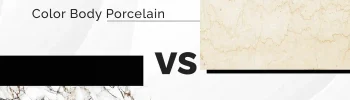 Color body vs full body porcelain tiles
