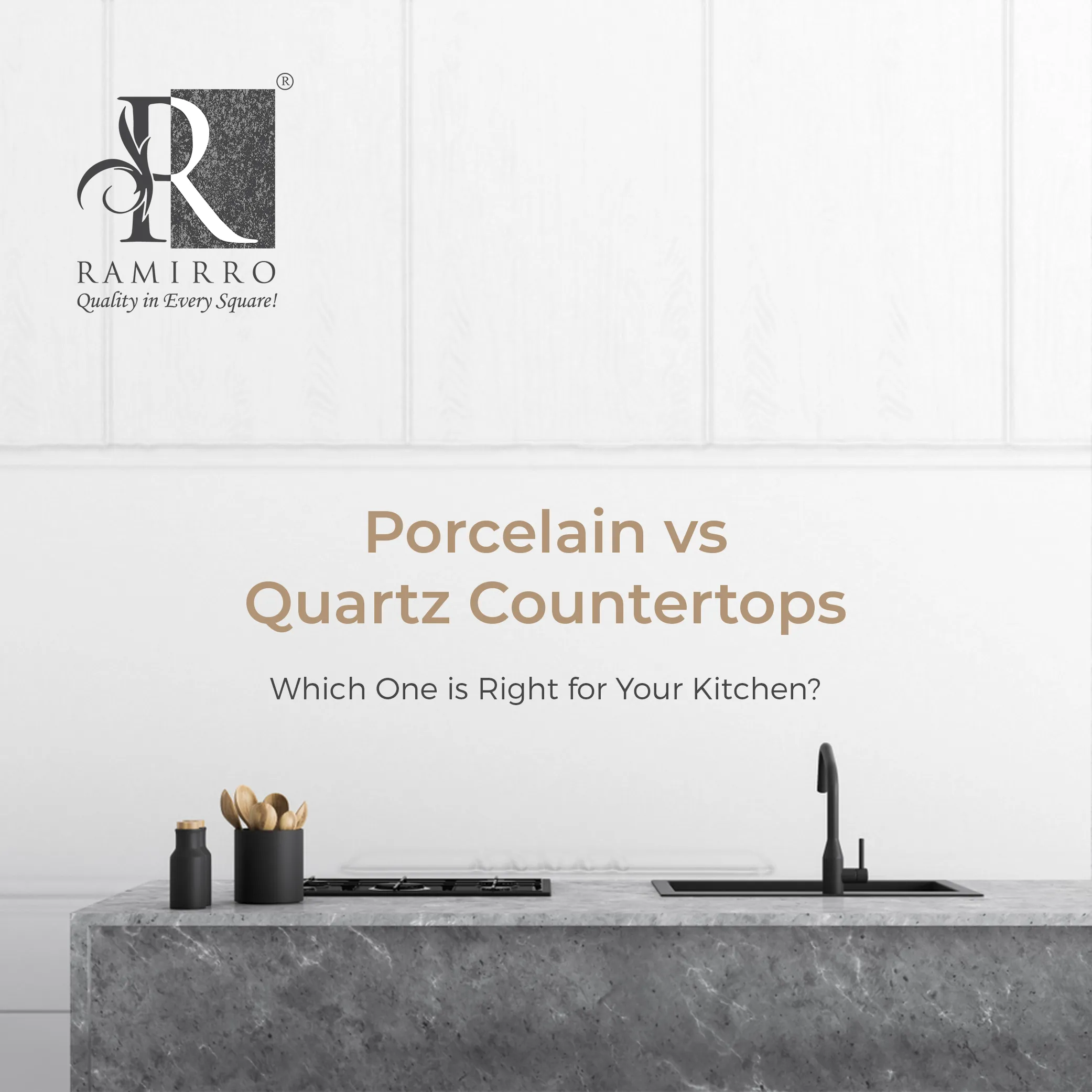 PORCELAIN VS QUARTZ COUNTERTOP.