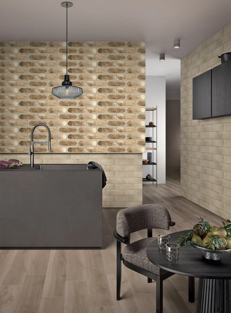 Classic Yellow - Beige Subway tiles