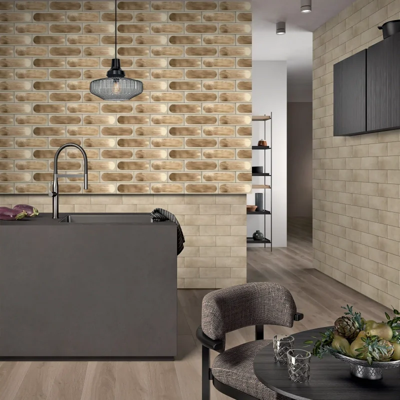 Classic Yellow - Beige Subway tiles