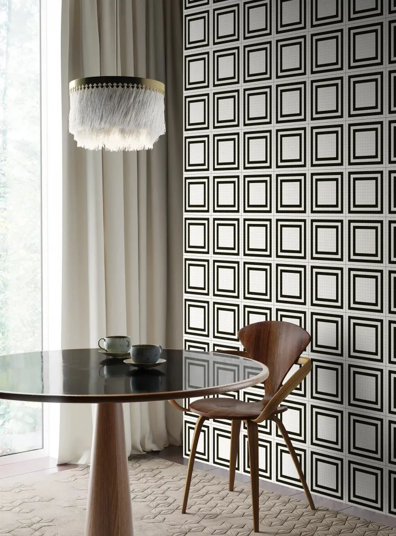 Cubes Black & White Tiles