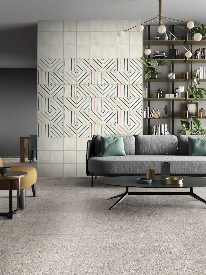 MAUVE Cream color rustic tiles
