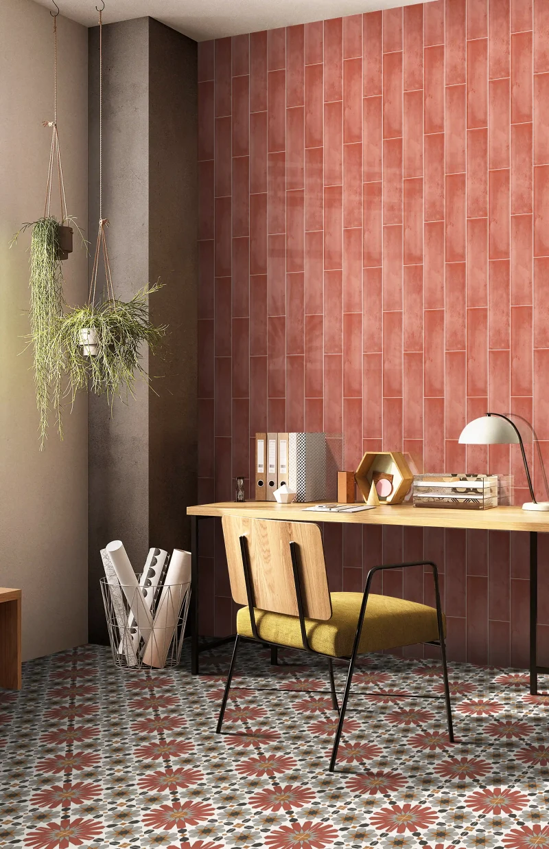 Petra Negro - Reddish Brown Glossy Subway Tiles