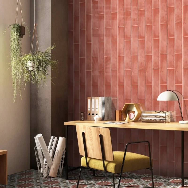Petra Negro - Reddish Brown Glossy Subway Tiles