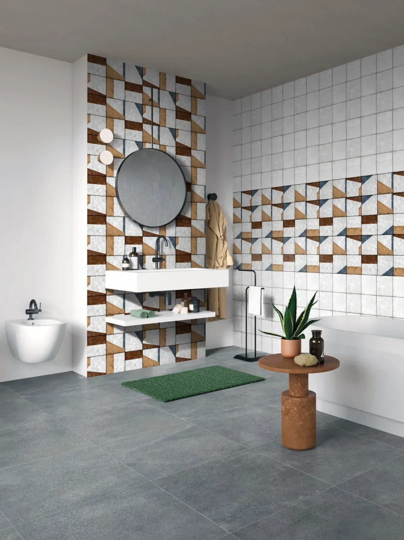 SILK CROW  - Pearl white rustic tiles