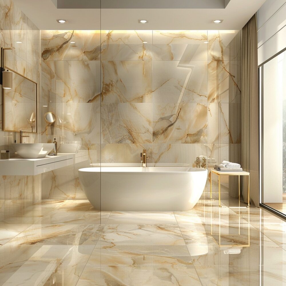 Inspiring Bathroom Ideas With Luxurious Tiles For Your Bathroom Design ...