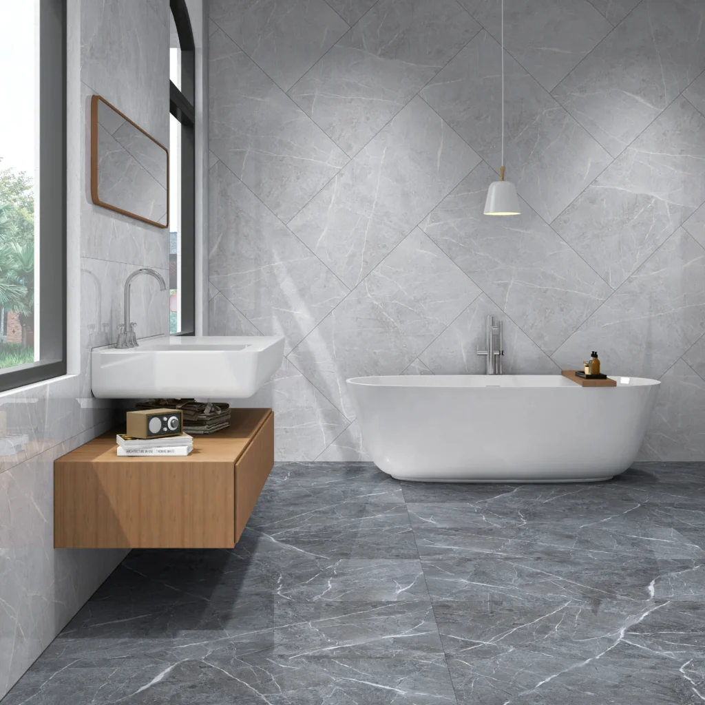ELEGANT BIANCO - Glossy Vitrified Tile | Premium Marble Look