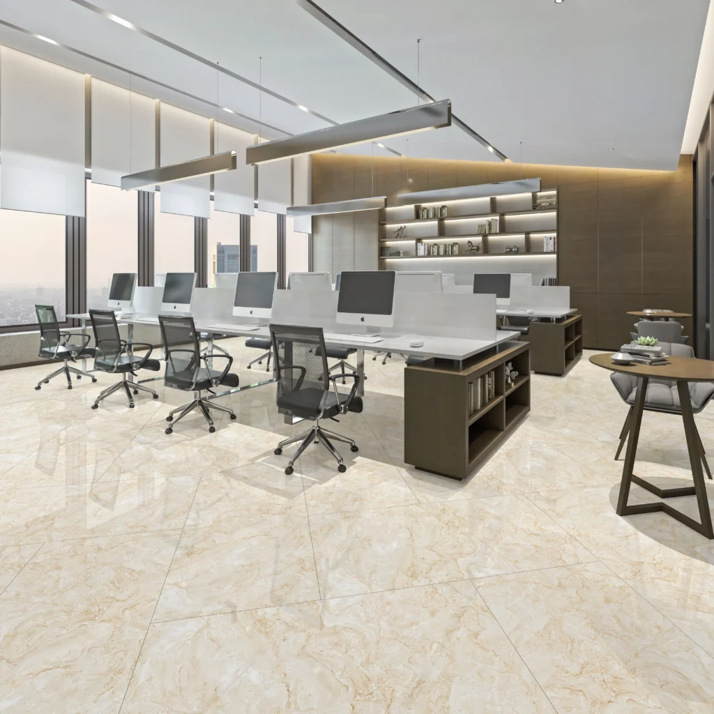LEPIC BEIGE - Glossy Vitrified Tile | Marble Look