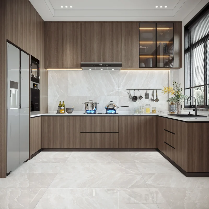 REMATE BIANCO - Glossy Vitrified Tile | Marble Look 