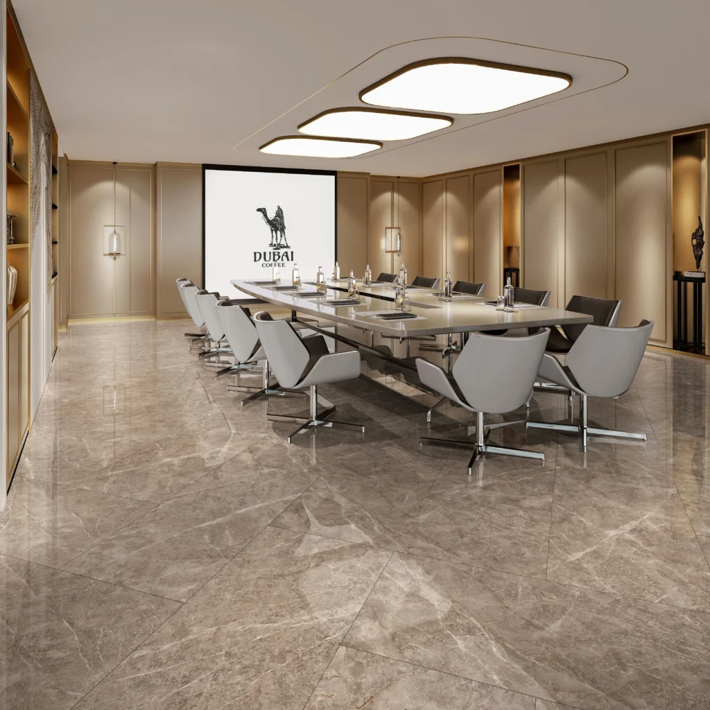 SCION BEIGE - Glossy Vitrified Tile | Stone Look
