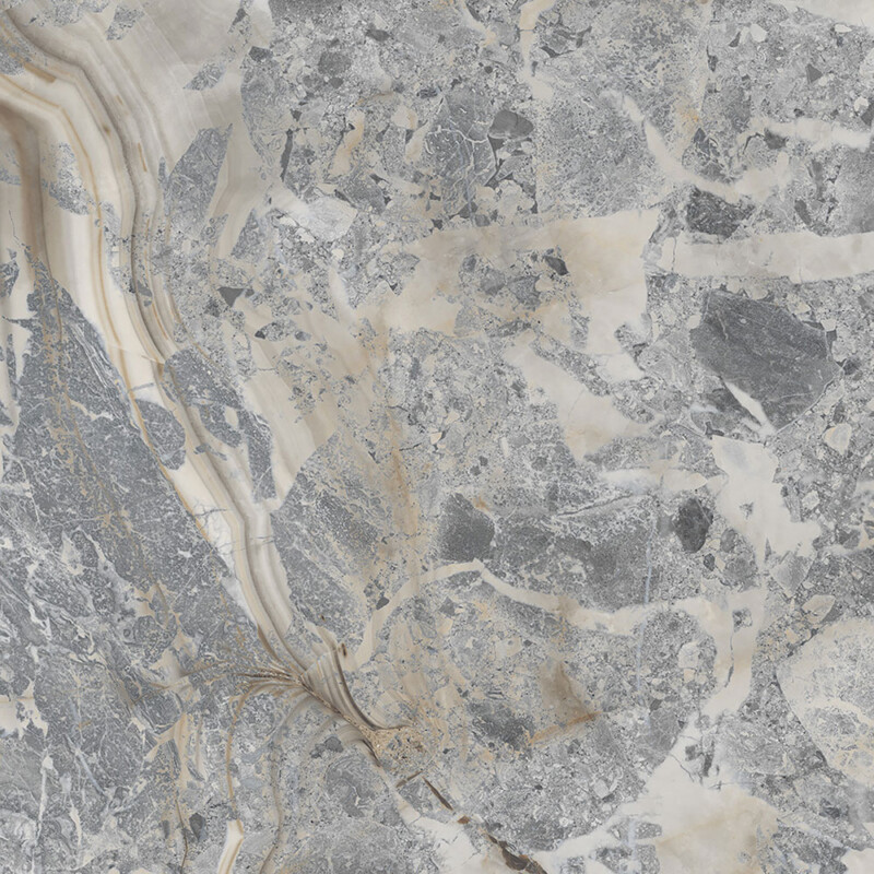 STONY GREY - Glossy Vitrified Tile | Stone Look 