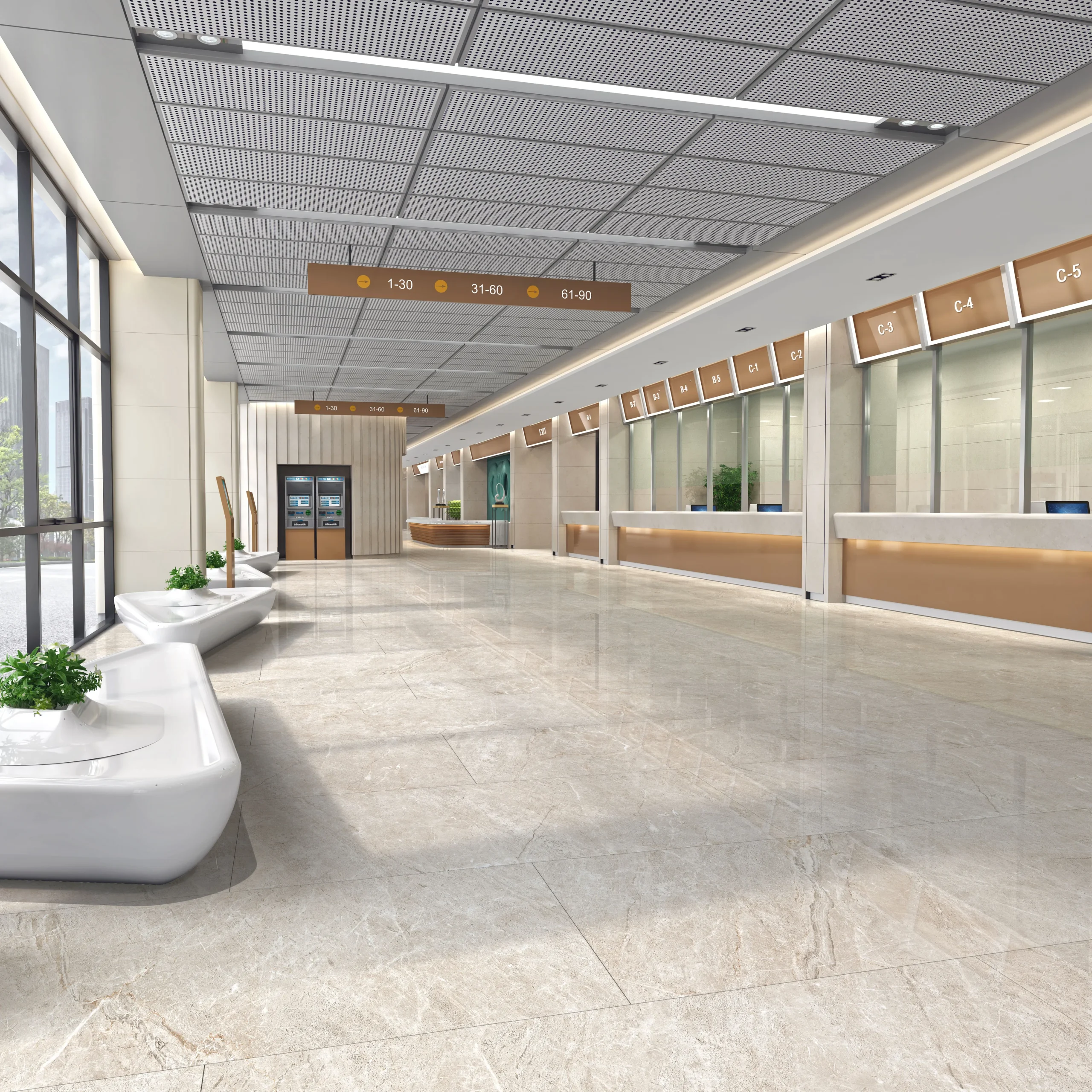 TARIFA BEIGE - Glossy Vitrified Tile | Designer Look