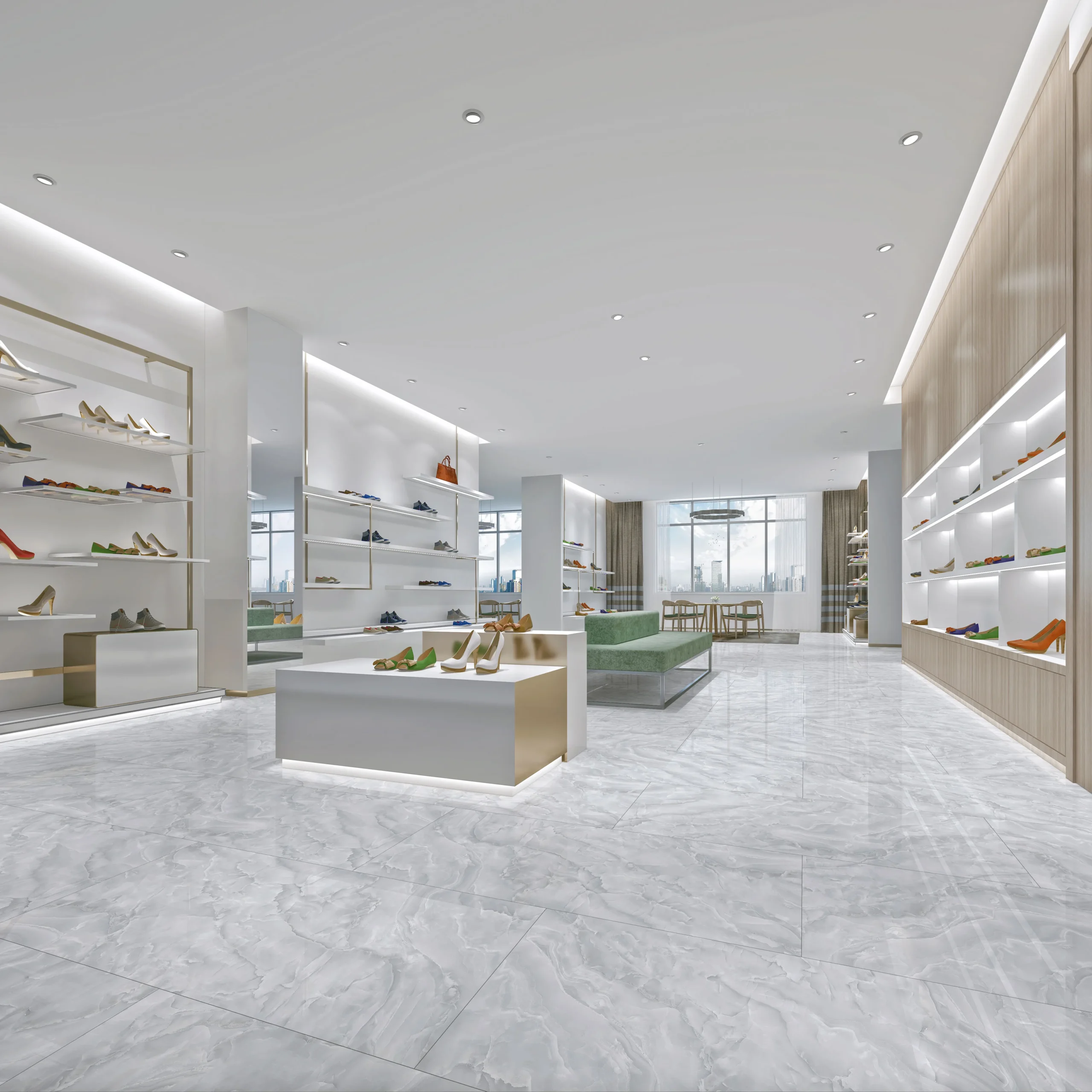 VENDOME GREY - Glossy Vitrified Tile | Marble Look