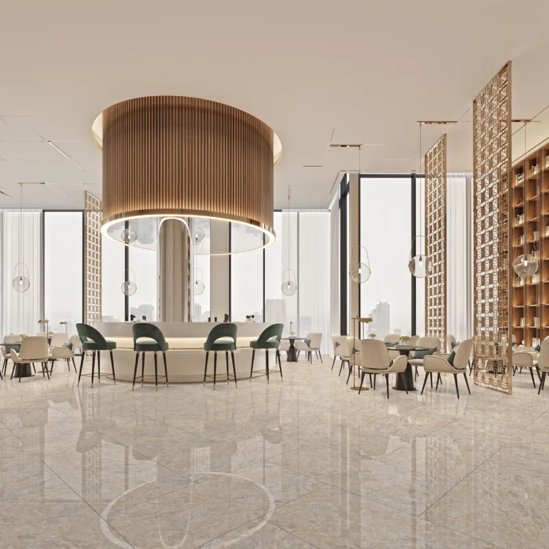 CLAN CREMA - Glossy Vitrified Tile | Marble Look 