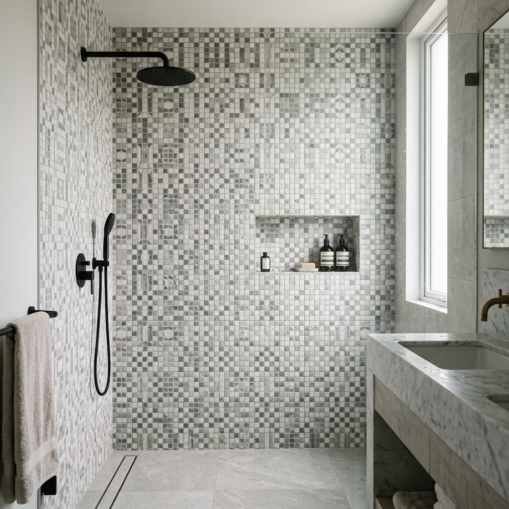 Duet 100 od Ramirro Ceramica - porculanske mozaik pločice za kupatilo