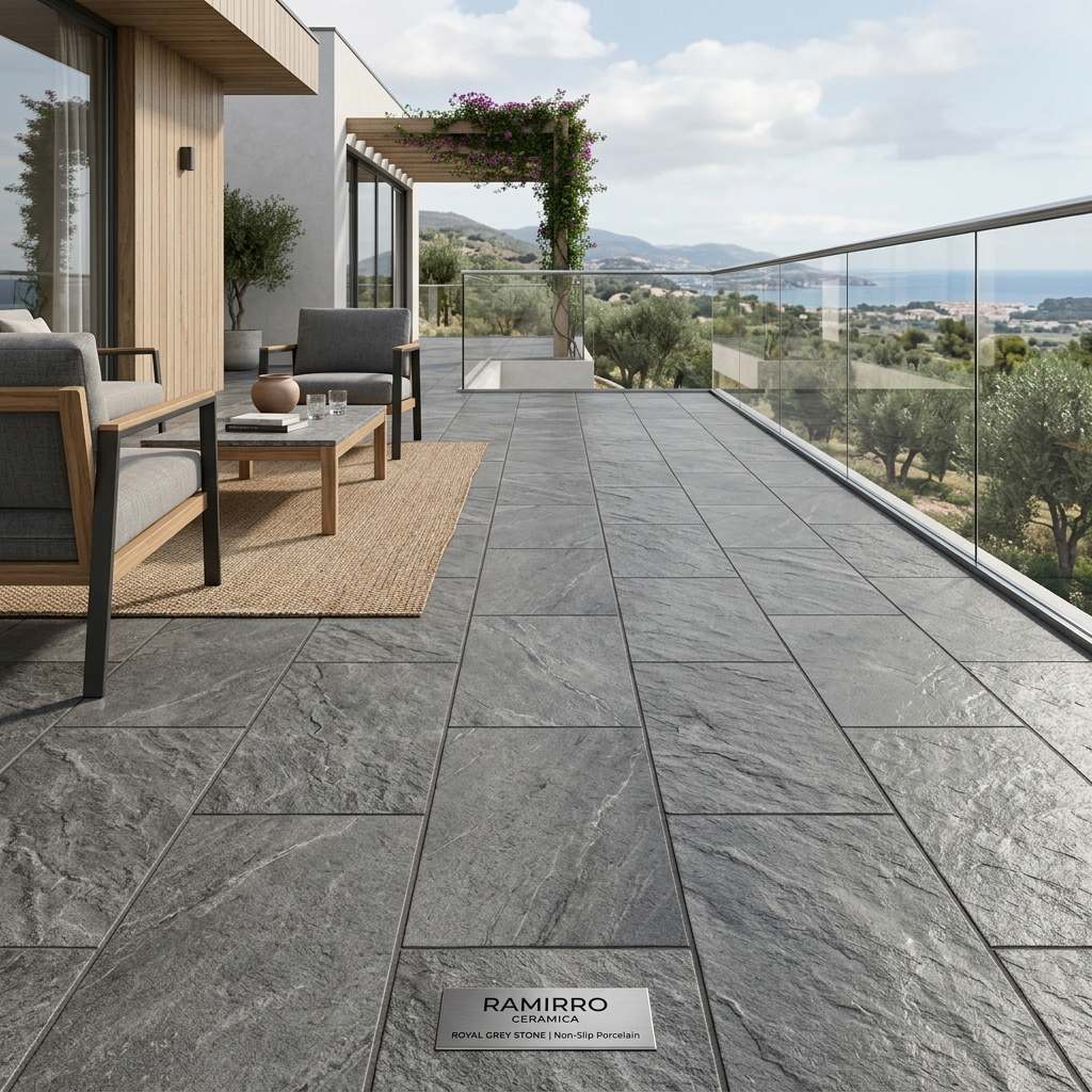 Royal Grey od Ramirro Ceramica - protivklizne gres pločice izgled kamena